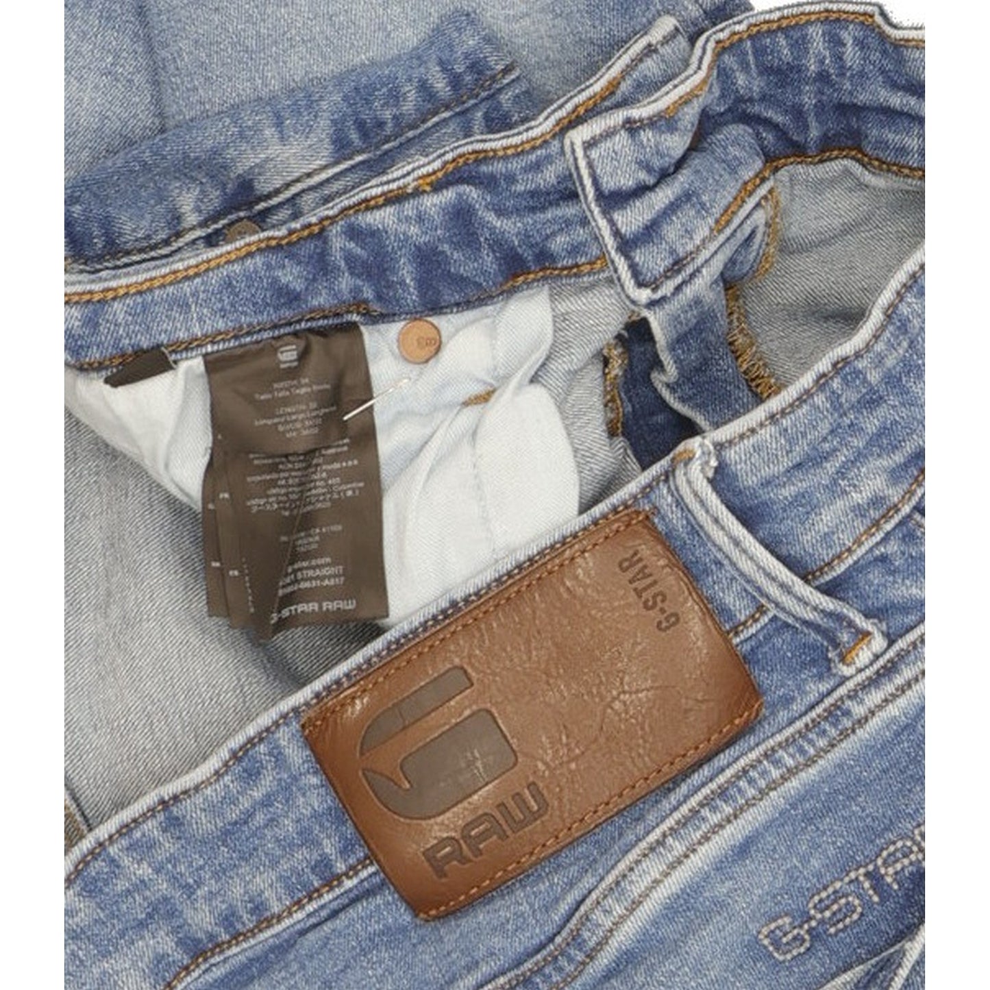 G-Star 3301 Men Blue Straight Regular Jeans W34 L31