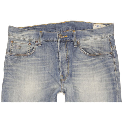 G-Star 3301 Men Blue Straight Regular Jeans W34 L32