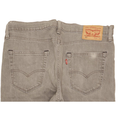 Levi's 522 Men Grey Straight Regular Stretch Jeans W34 L31