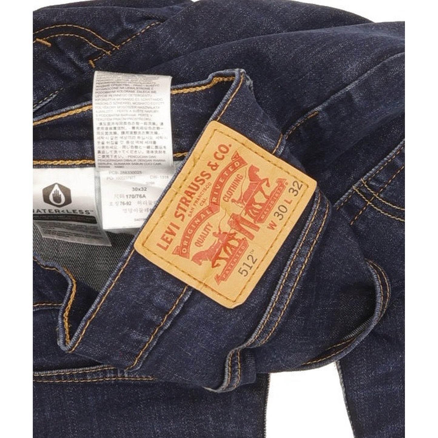 Levi's 512 Men Blue Tapered Slim Stretch Jeans W30 L30