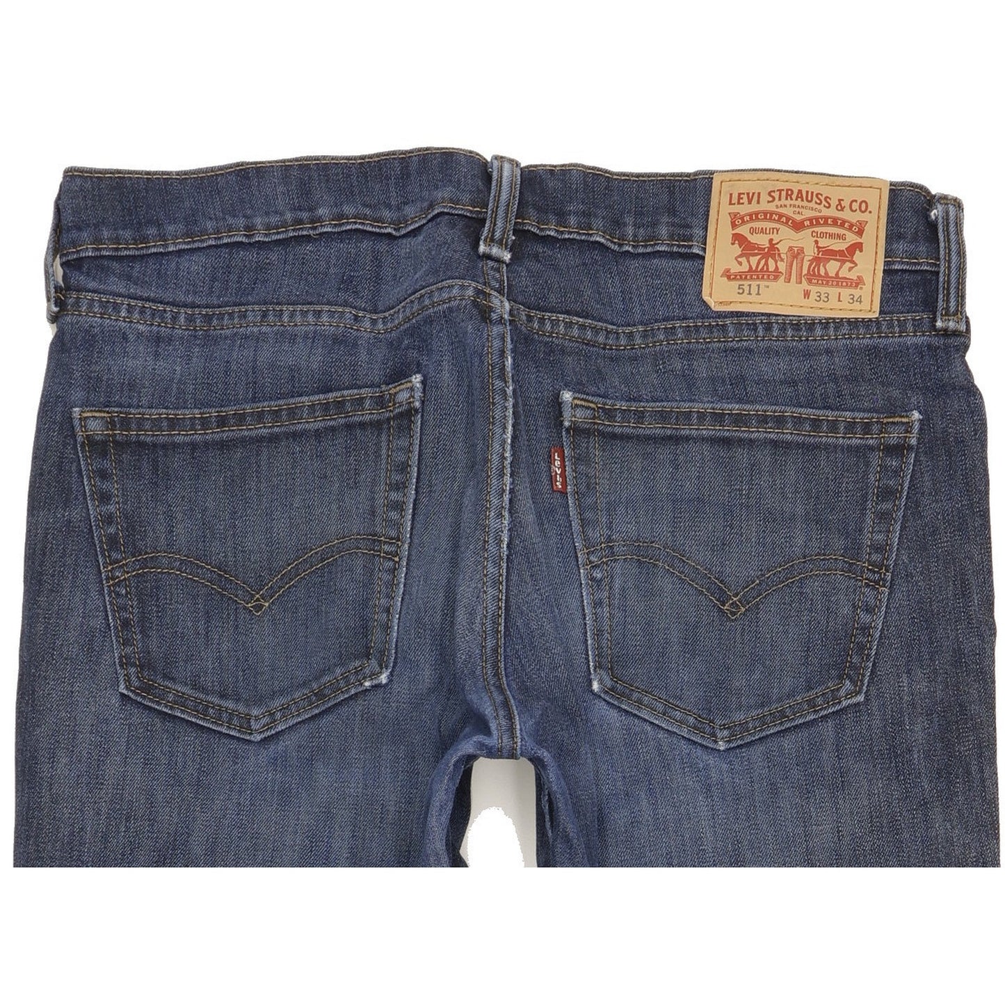 Levi's 511 Men Blue Straight Slim Stretch Jeans W33 L33