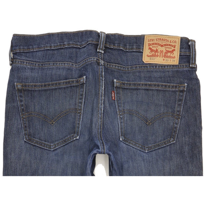 Levi's 511 Men Blue Straight Slim Stretch Jeans W33 L33