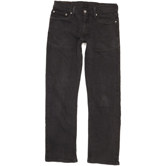 Levi's 514 Men Black Straight Slim Stretch Jeans W33 L31