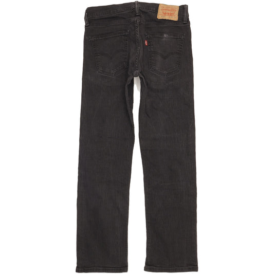 Levi's 514 Men Black Straight Slim Stretch Jeans W33 L31