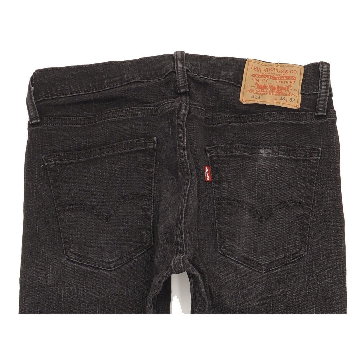 Levi's 514 Men Black Straight Slim Stretch Jeans W33 L31