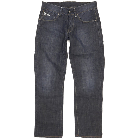 G-Star Men Navy Straight Regular Jeans W30 L30