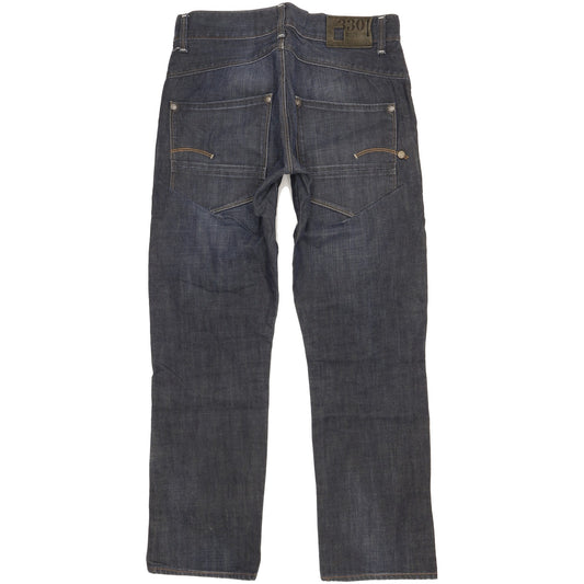 G-Star Men Navy Straight Regular Jeans W30 L30