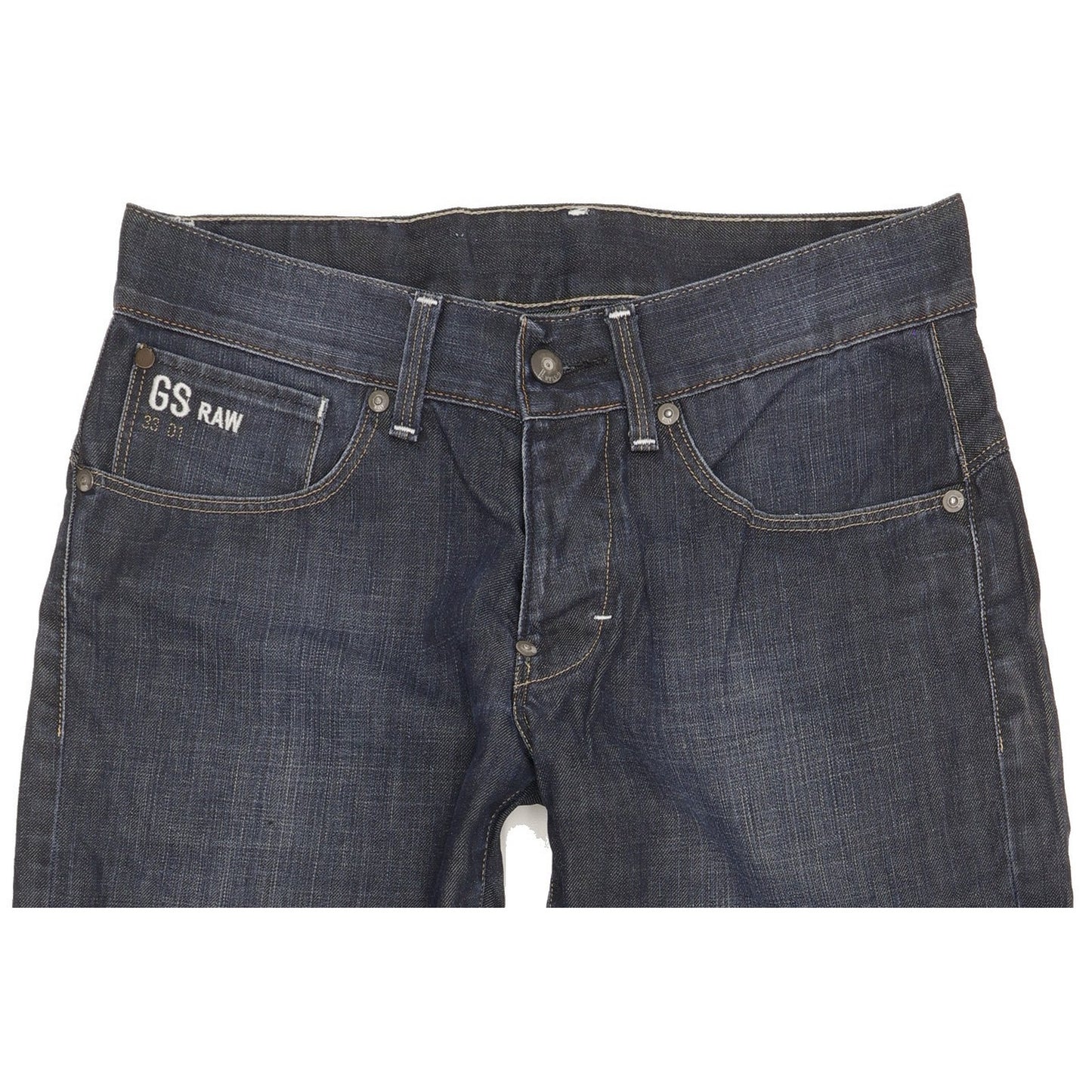 G-Star Men Navy Straight Regular Jeans W30 L30