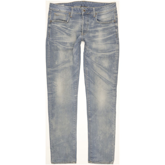 G-Star 3301 Men Blue Tapered Slim Stretch Jeans W33 L32