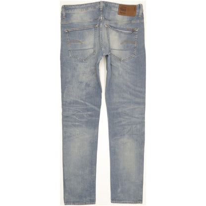 G-Star 3301 Men Blue Tapered Slim Stretch Jeans W33 L32