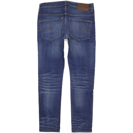 G-Star 3301 Men Blue Straight Slim Stretch Jeans W34 L31