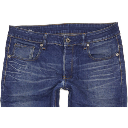 G-Star 3301 Men Blue Straight Slim Stretch Jeans W34 L31