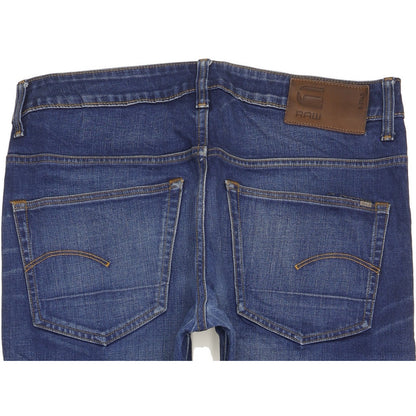 G-Star 3301 Men Blue Straight Slim Stretch Jeans W34 L31