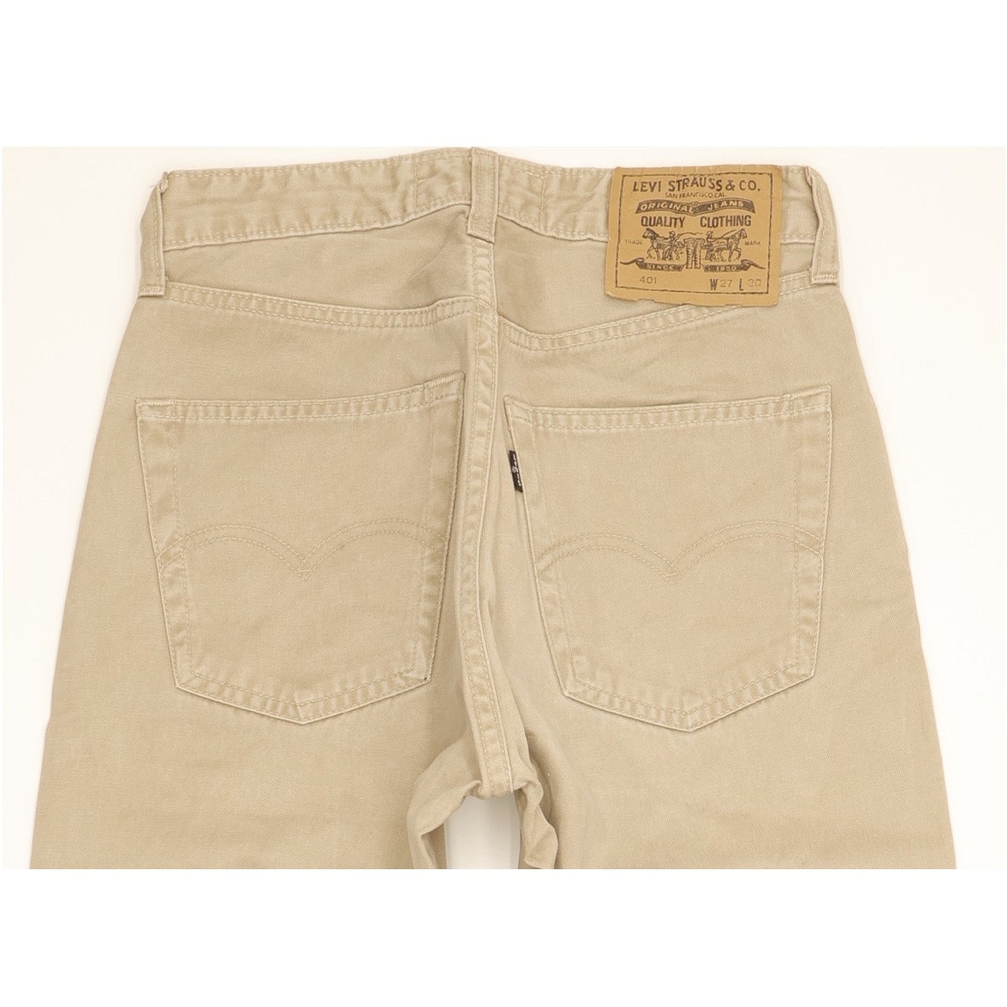 Levi's 401 Men Beige Straight Regular Jeans W26 L30