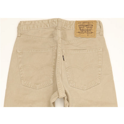 Levi's 401 Men Beige Straight Regular Jeans W26 L30