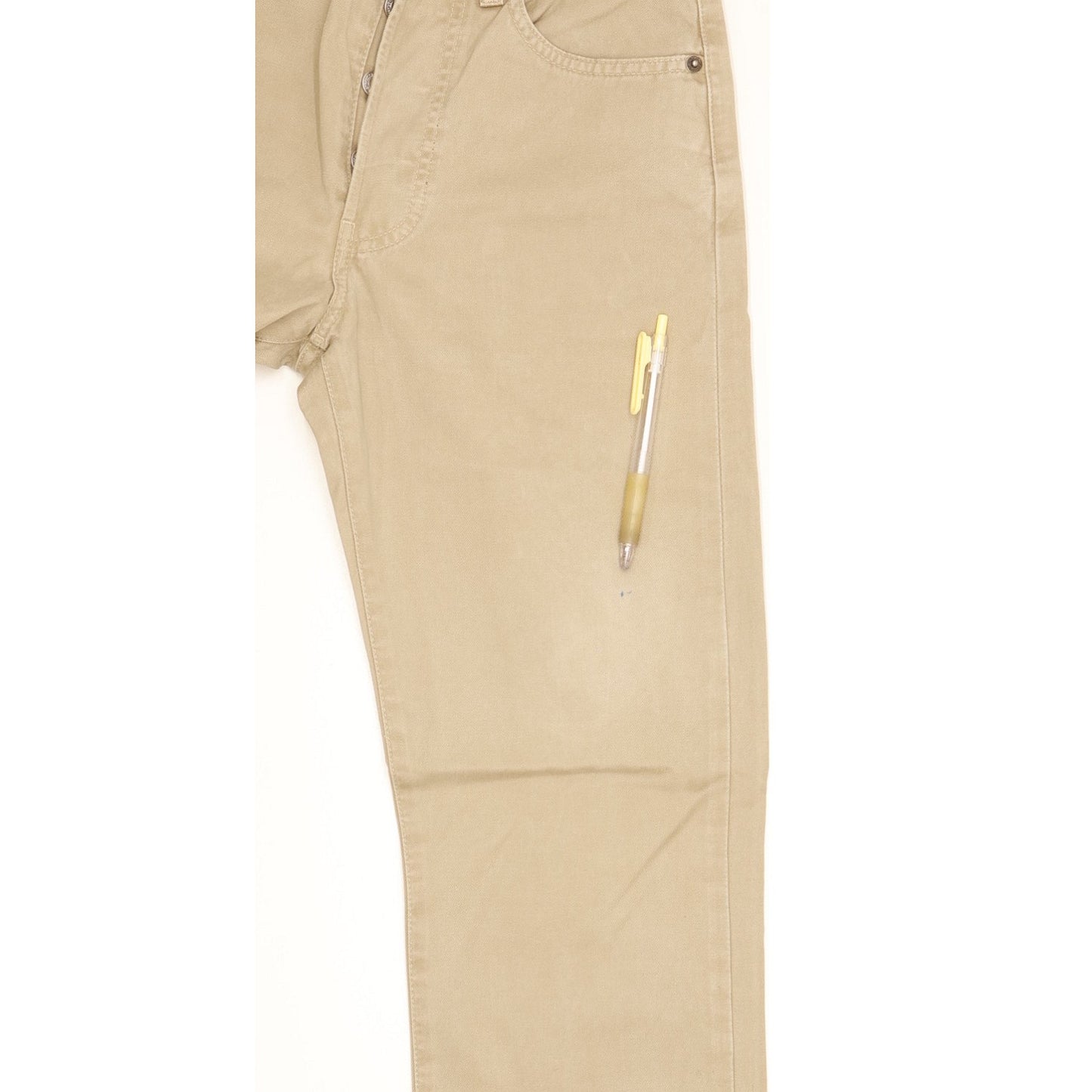 Levi's 401 Men Beige Straight Regular Jeans W26 L30