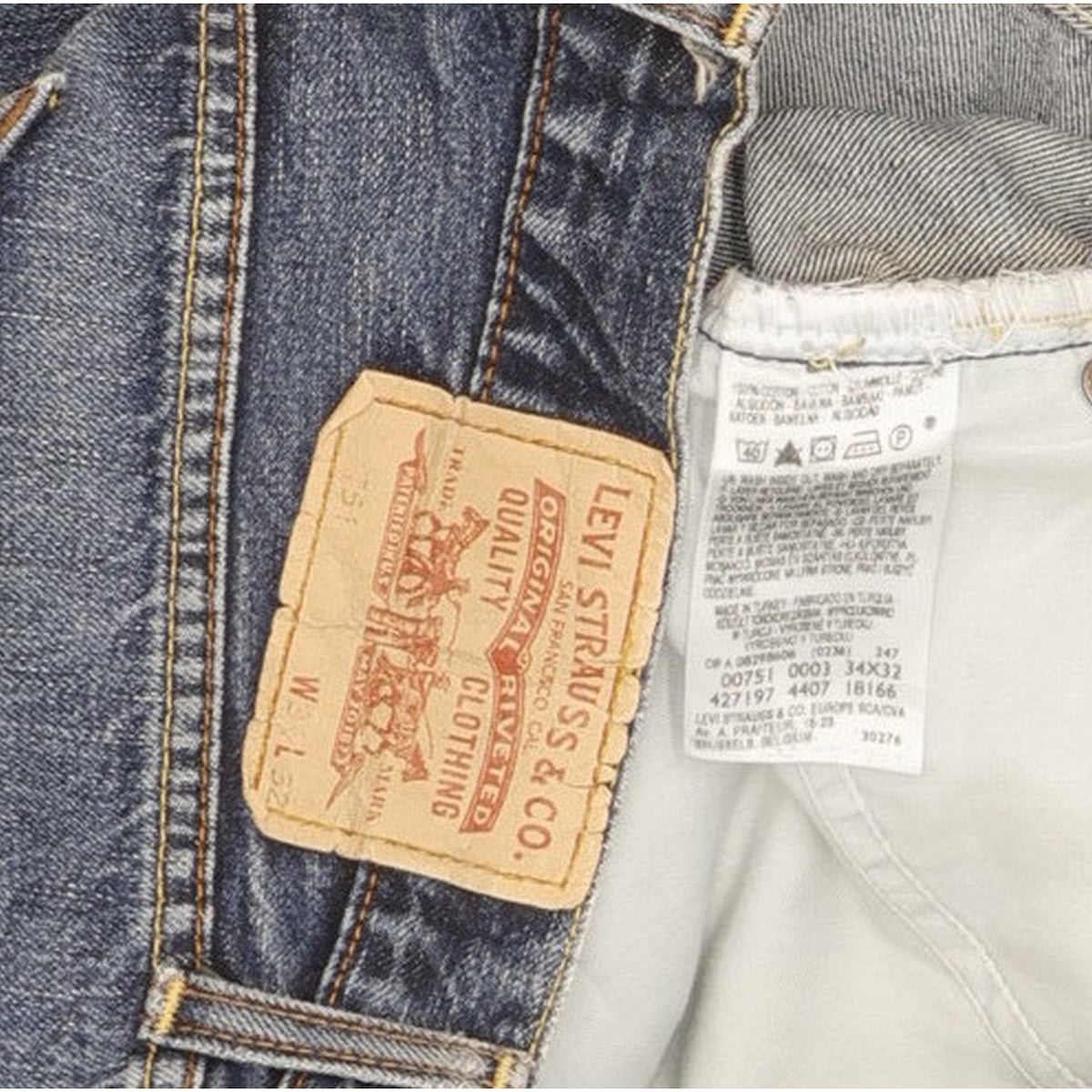 Levi's 751 Men Blue Straight Regular Jeans W34 L31