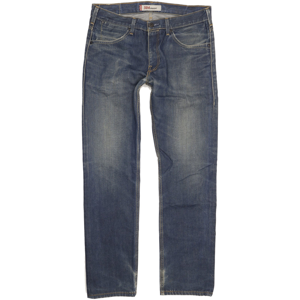 Levi's 504 Men Blue Straight Regular Jeans W34 L32