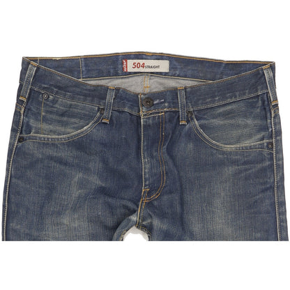 Levi's 504 Men Blue Straight Regular Jeans W34 L32