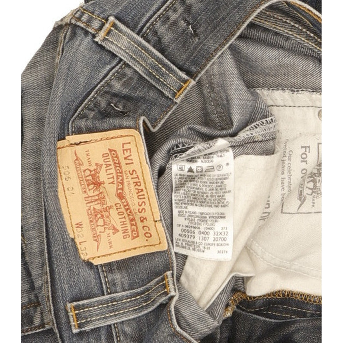 Levi's 506 Men Blue Straight Regular Jeans W32 L31