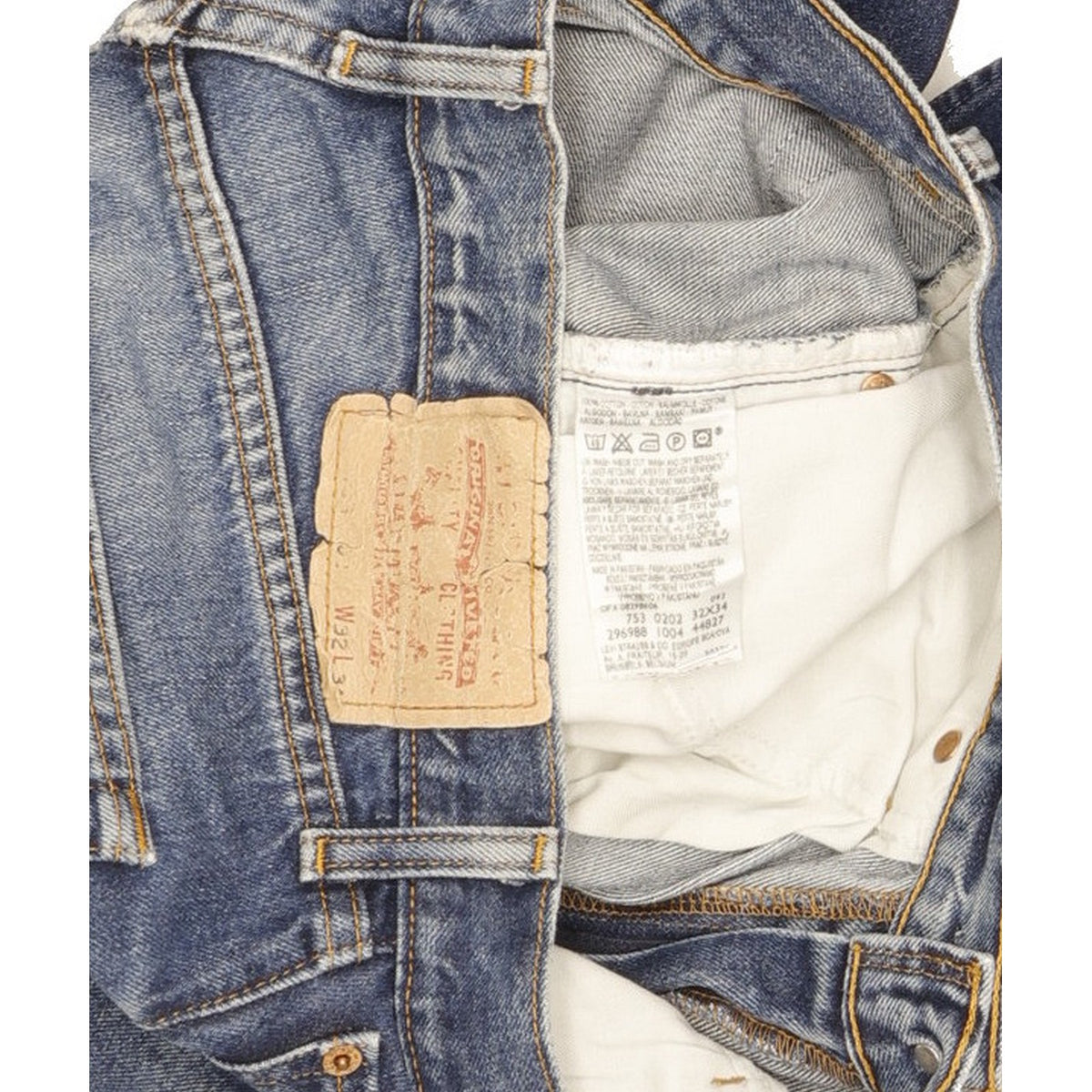 Levi's 753 Men Blue Straight Regular Jeans W32 L34