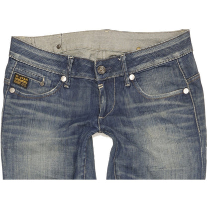 G-Star Midge Women Blue Straight Slim Stretch Jeans W30 L32