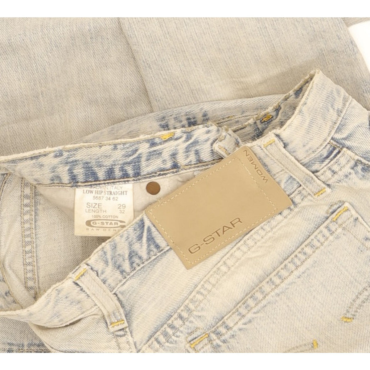 G-Star Women Blue Straight Slim Jeans W28 L30