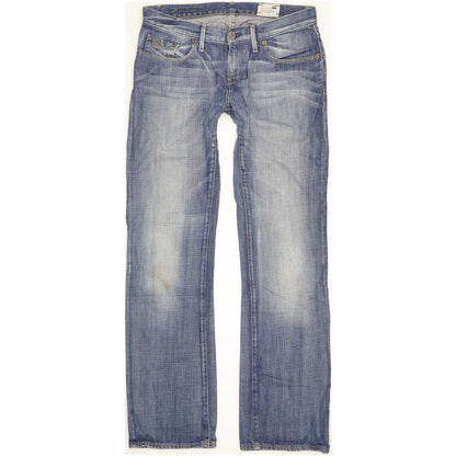 G-Star 3301 Correct Women Blue Straight Slim Jeans W27 L32