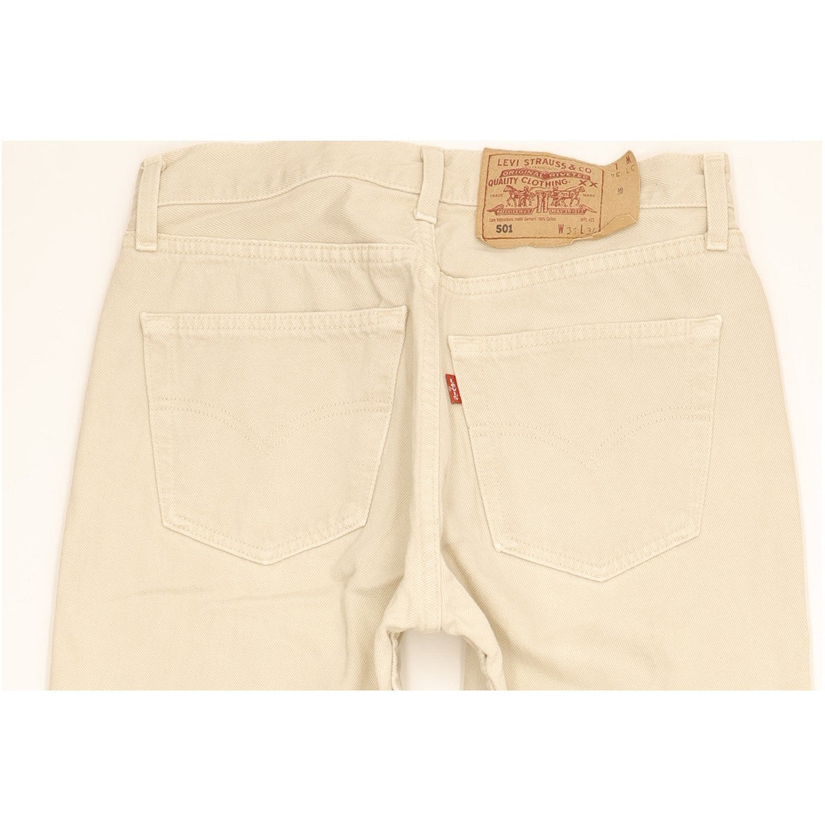 Levi's 501 Men Beige Straight Regular Jeans W30 L33