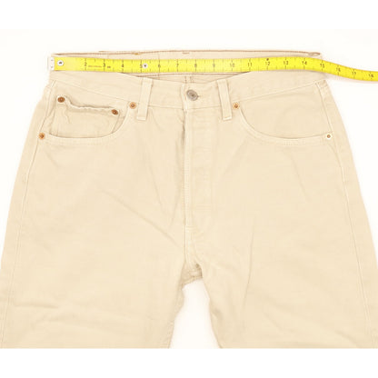 Levi's 501 Men Beige Straight Regular Jeans W30 L33