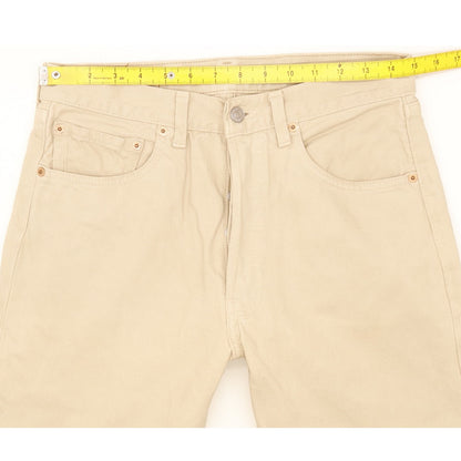Levi's 501 Made in USA Men Beige Straight Regular Jeans W31 L34