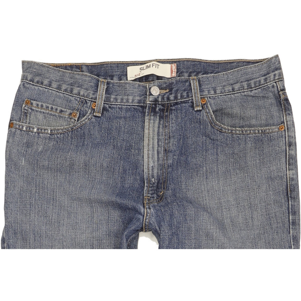 Levi's 512 Men Blue Straight Slim Jeans W36 L32