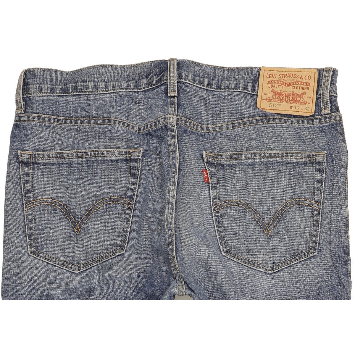 Levi's 512 Men Blue Straight Slim Jeans W36 L32