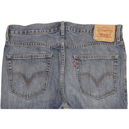 Levi's 512 Men Blue Straight Slim Jeans W36 L32