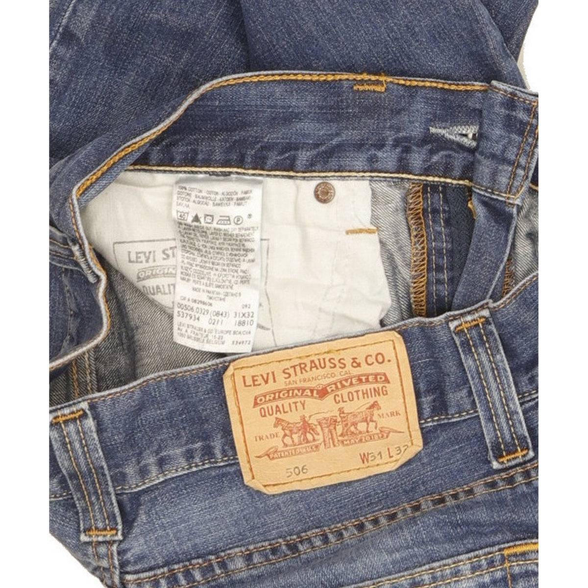 Levi's 506 Men Blue Straight Regular Jeans W31 L30