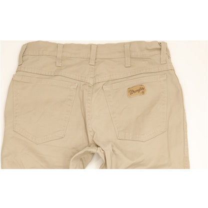 Wrangler Texas Men Beige Straight Regular Stretch Jeans W33 L34