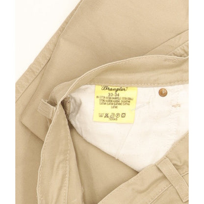 Wrangler Texas Men Beige Straight Regular Stretch Jeans W33 L34