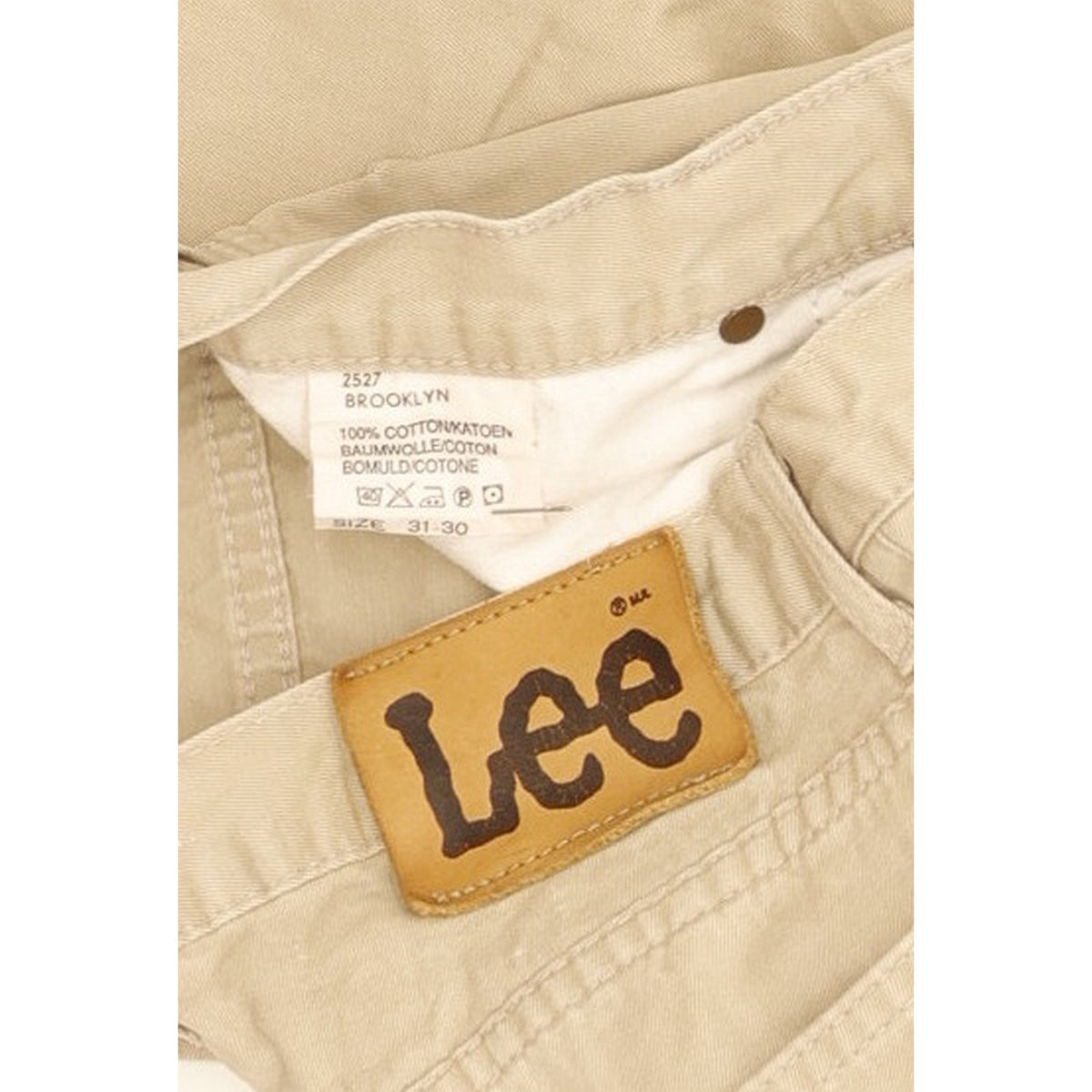 Lee Brooklyn Men Beige Straight Regular Jeans W31 L29