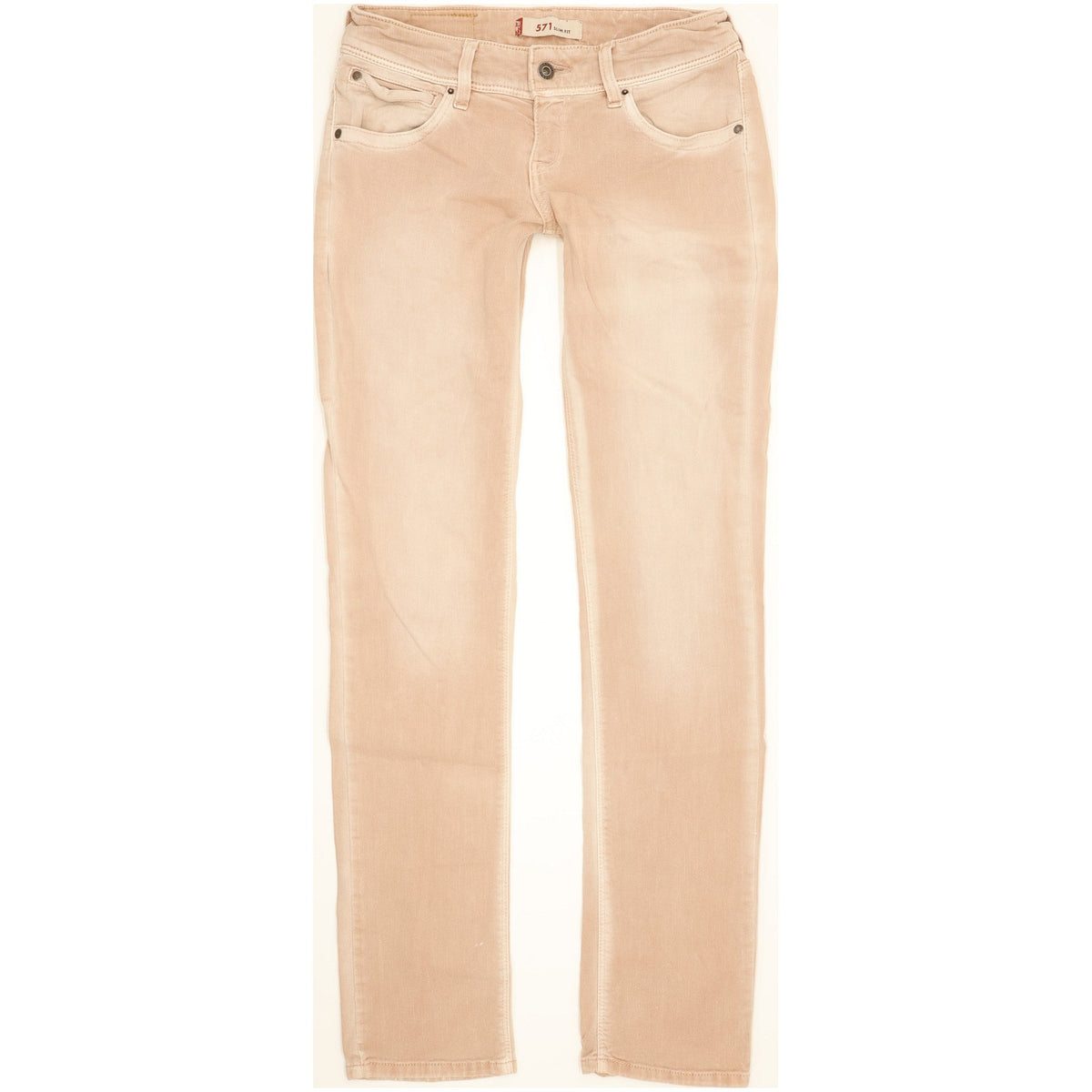Levi's 571 Women Pink Straight Slim Stretch Jeans W28 L32