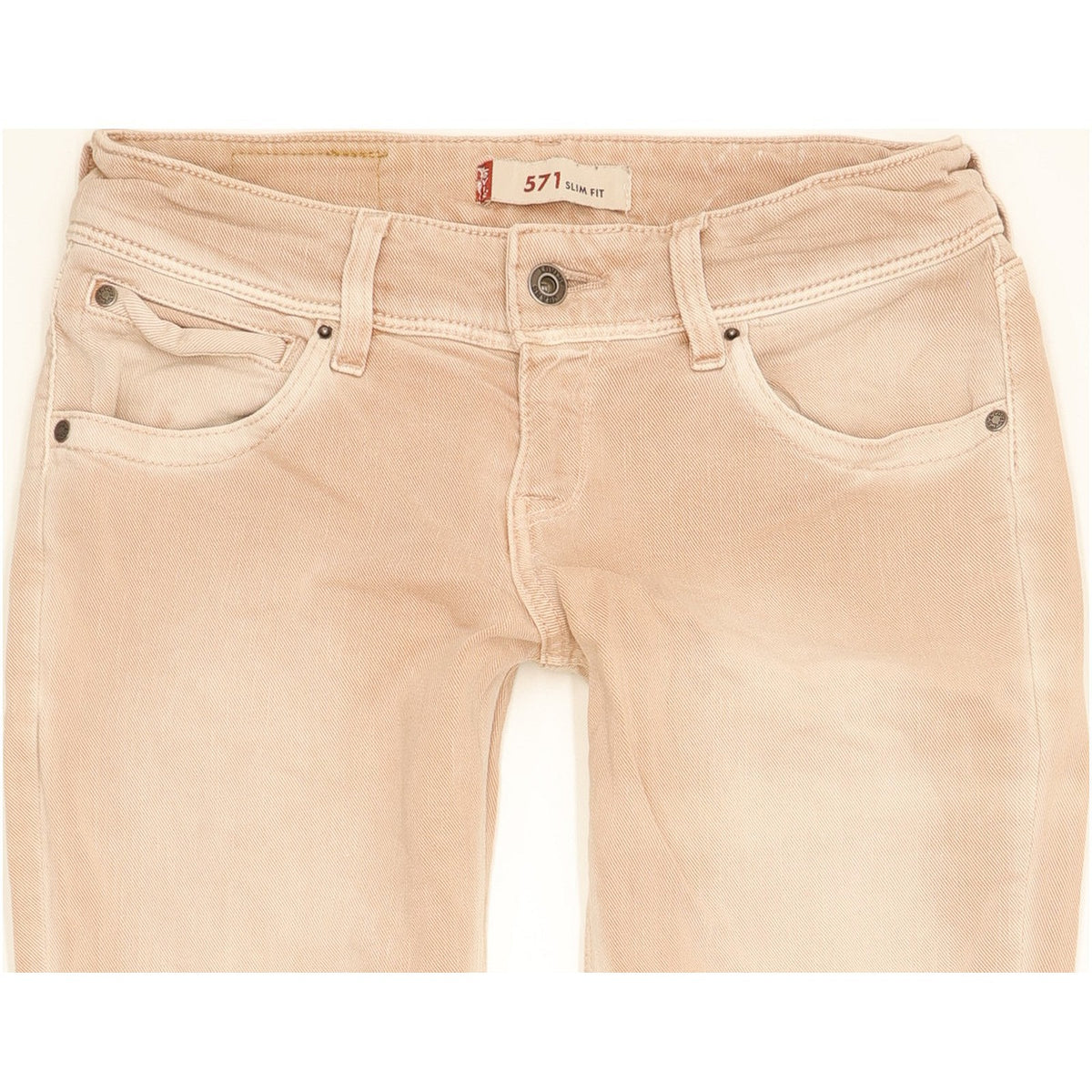 Levi's 571 Women Pink Straight Slim Stretch Jeans W28 L32