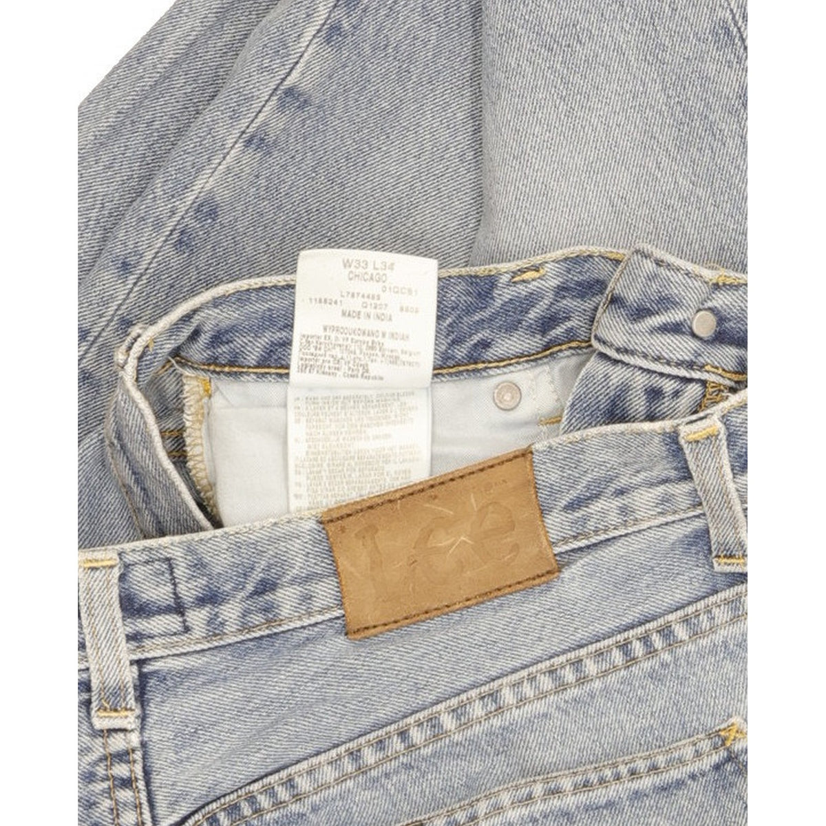 Lee Chicago Men Blue Straight Regular Jeans W33 L32