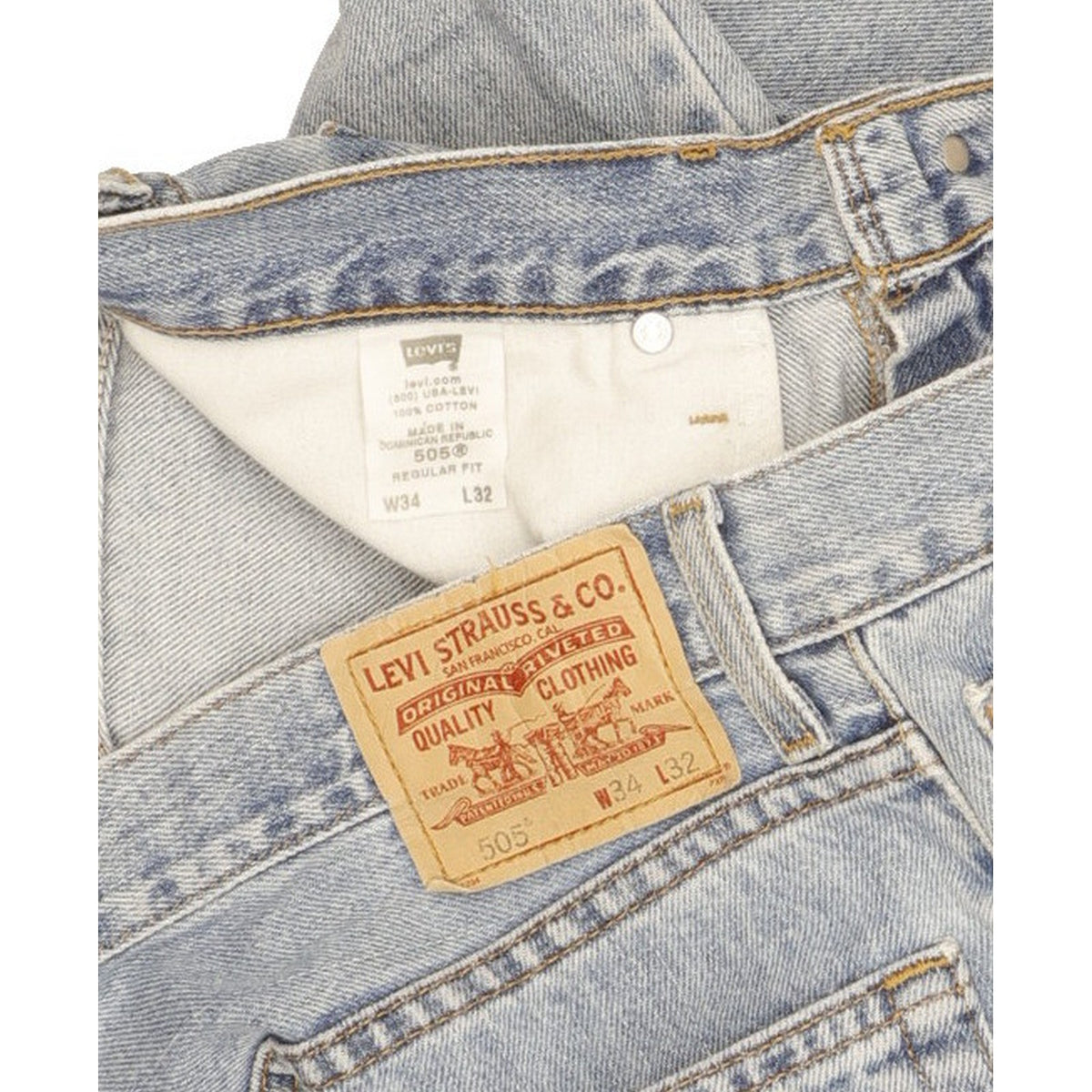Levi's 505 Men Blue Straight Regular Jeans W34 L30
