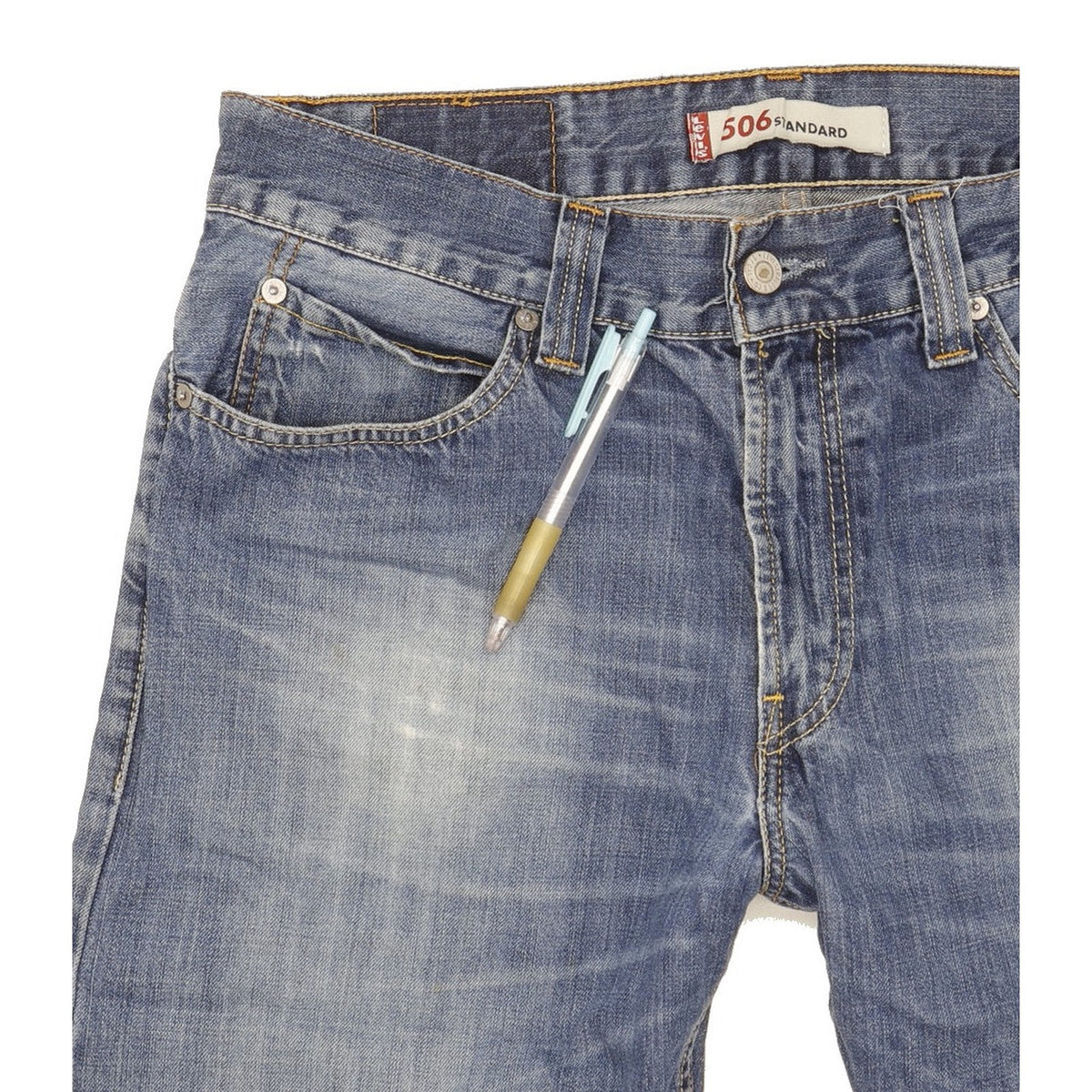 Levi's 506 Men Blue Straight Regular Jeans W34 L33
