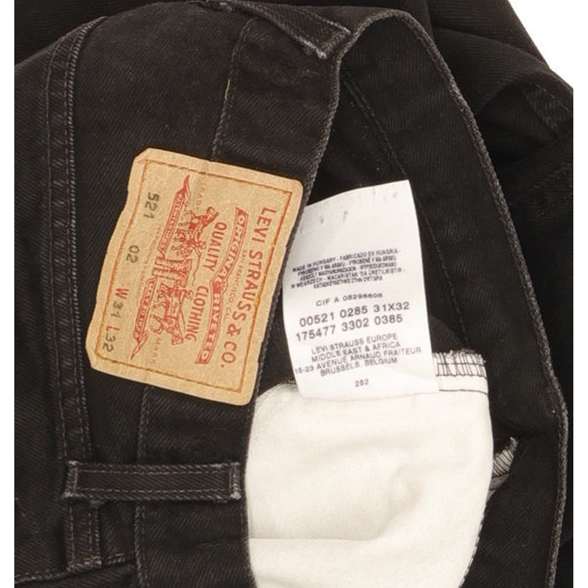 Levi's 521 Men Black Straight Regular Jeans W31 L31