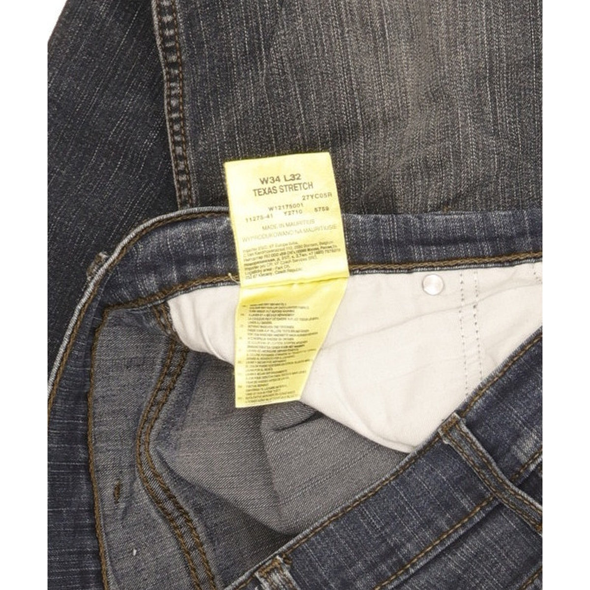 Wrangler Texas Men Blue Straight Regular Stretch Jeans W34 L31