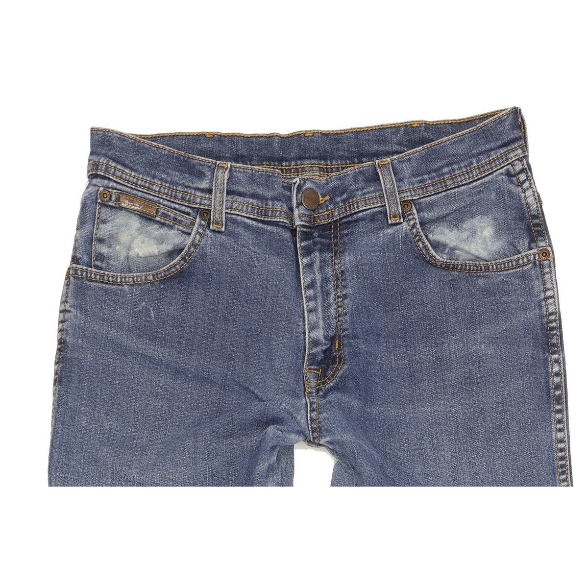Wrangler Texas Men Blue Straight Regular Stretch Jeans W33 L34