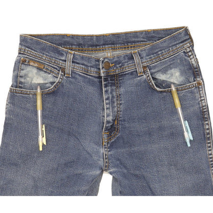 Wrangler Texas Men Blue Straight Regular Stretch Jeans W33 L34