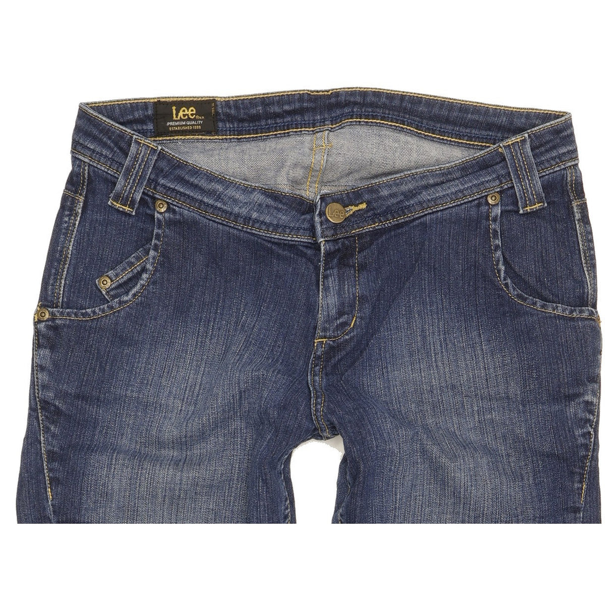 Lee Skyler Women Blue Straight Slim Cropped Stretch Jeans W31 L30