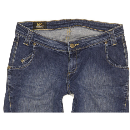 Lee Skyler Women Blue Straight Slim Cropped Stretch Jeans W31 L30