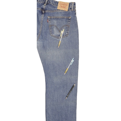 Levi's 753 Men Blue Straight Regular Jeans W34 L30